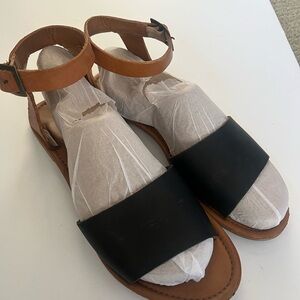 Stylish Black and Tan Women's Sandals
